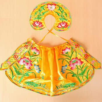 观音佛像披风大士披肩普贤菩萨衣服神像披袍莲花刺绣荷花神衣长袍神器