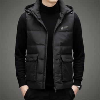 梵侈赫尔轻奢品牌男士马甲秋冬季羽绒服棉背心坎肩外穿轻薄款帅气潮牌