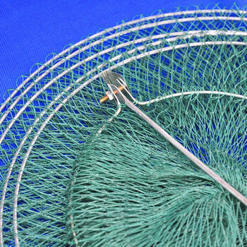 胶丝线鱼护345层小眼简易鱼护渔护网兜加粗软钢丝可折叠鱼春 南韩五层