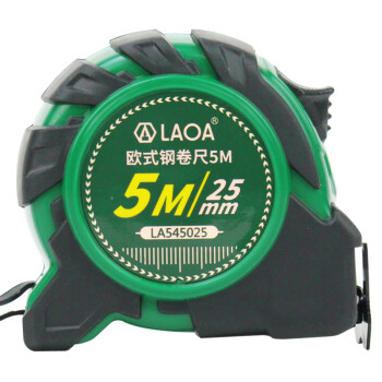 老A（LAOA）LA545025 卷尺 欧式包胶双面刻度钢卷尺带英寸公英制 5m
