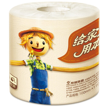 泉林本色卷纸 3层280节*32卷(耐用高节数 易溶不堵塞马桶 不漂白本色