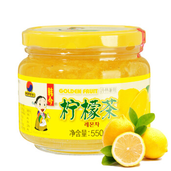 韩今蜂蜜柠檬茶 韩国果味饮料进口饮品 蜂蜜果肉茶550g/瓶