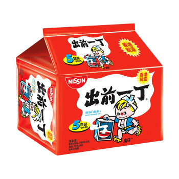 中国香港 出前一丁 日清 进口方便食品 方便面 麻油味 100g*5袋五连包