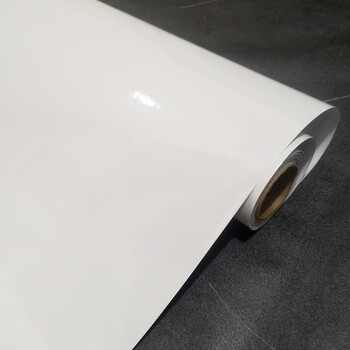 宏翎 墙贴自粘墙纸家具翻新贴纸厨房仿木纹波音软片 白珠光 40cm宽x1