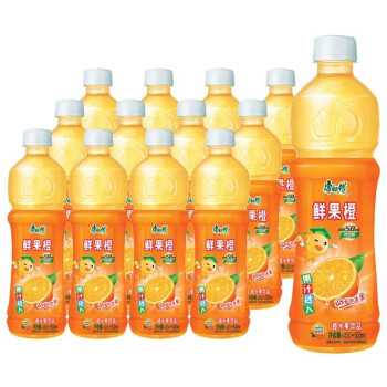 康師傅鮮果橙果汁500ml8瓶12瓶裝果味飲料果汁達人夏季飲品鮮果橙500