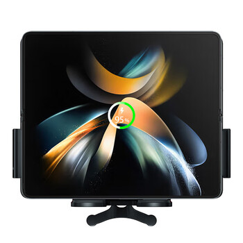 zfold4车载无线充电器华为x2折叠机吸盘式出风口手机支架 黑色 f1镜片