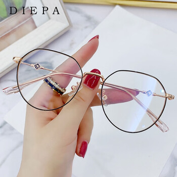 女士超轻平光镜圆框眼镜框女款圆脸韩版近视眼镜架可配有度数近视眼镜