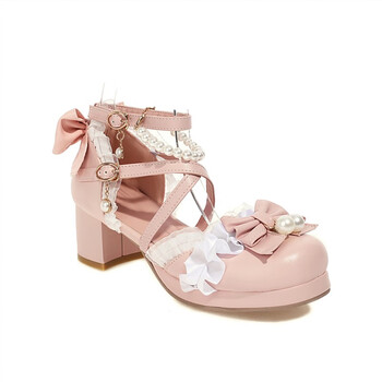 俪韵小屋洛丽塔高跟鞋女童ita鞋可爱软妹轻花嫁lo鞋女百搭学生 凉鞋