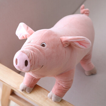 可爱超萌小猪布娃娃公仔毛绒玩具睡觉抱枕安抚玩偶女孩生日礼物 粉色