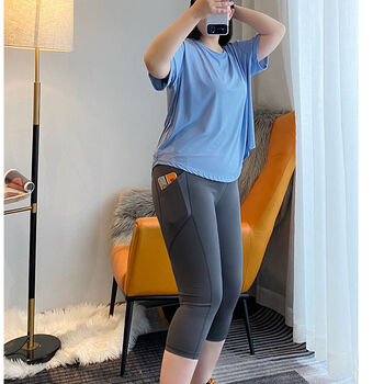 300斤胖妹妹加肥加大码女裤胖妹运动裤夏款大码中高腰瑜伽裤200斤胖