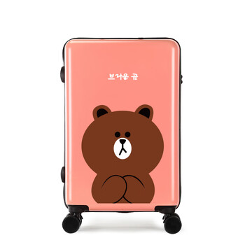 行礼拉箱可爱行李箱旅行箱布朗熊登机箱动漫周边行李箱少女迷你箱子w