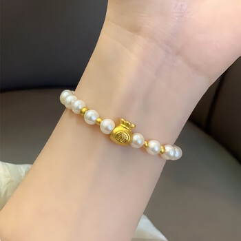 加厚黄金福袋 4金珠珍珠手串