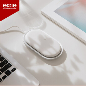 亿觅 emie 无线充电宝超薄便携移动电源充电器适用于苹果三星华为小米通用  白色