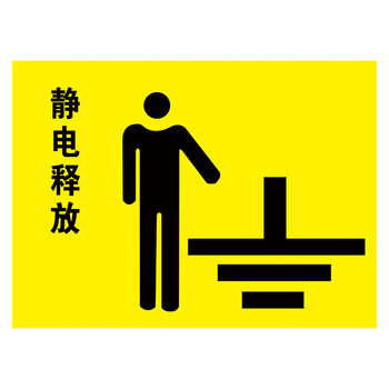 tgp80 静电释放标识 60*40厘米 pvc塑料板