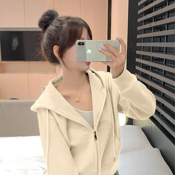 ciqhunk秋衣女外穿时尚宽松即墨卫衣早秋即墨短款卫衣外套女小个子