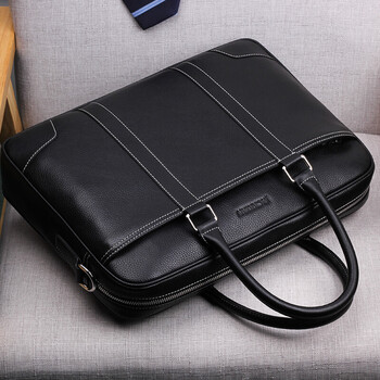 2019官方旗舰店京东品质保障仿真皮男包手提包男士公文包商务牛皮包