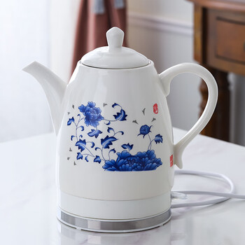 景德镇陶瓷电热水壶家用自动断电瓷器烧水壶防干烧泡茶壶开水壶 浅