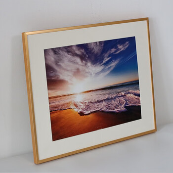 墙证书框装裱定做铝合金金属海报框装饰挂墙摆台定制钛金色a3297x42cm