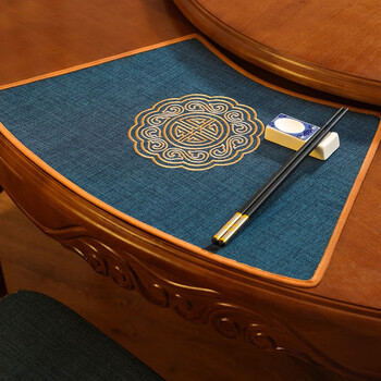 巢品桌面垫新中式餐垫圆桌扇形餐桌垫高档碗垫酒店西