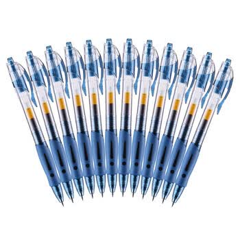 晨光经典按动中性笔gp100805mm晨光签字笔r1gp1008墨蓝色12支