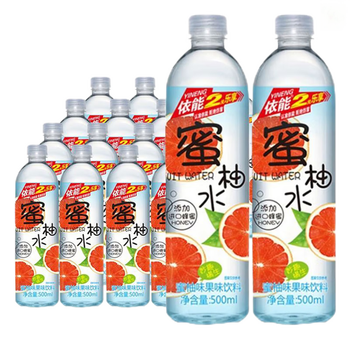 蜜桃水蜜柠500ml24瓶整箱批百香果蜜苹蜜柚柠檬风味饮料 蜜柚水500ml*