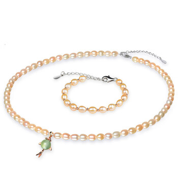 45mm小米珠可调节小孩儿童学520情人节送男女友可爱鱼珍珠项链手链