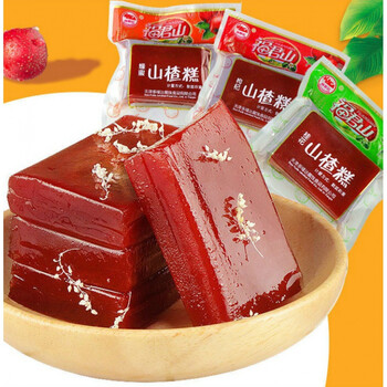 展志曼智福君山桂花山楂糕老式山楂糕整大块酸甜山楂块休闲零食批发