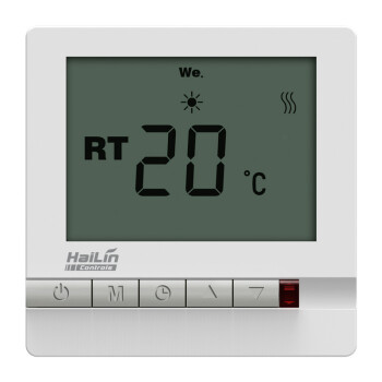 海林(HAILIN)地暖控制面板水采暖温控器供热设备温度控制器可调温开关面板适用电热恒温阀无遥控HA208