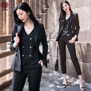 华诺妃铂正装女套装大学生陈数同款西装春秋韩版时尚洋气质高端职业三