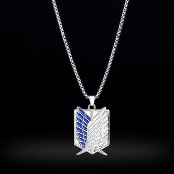 之翼项链调查兵团cos吊坠挂件男个性70cm龙骨链款银色不掉色金属升级