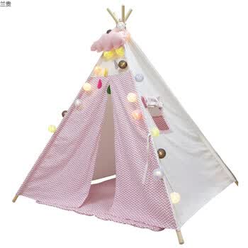 粉红色波纹款儿童室内帐篷游戏屋孩子过节装饰礼品玩具 粉色波纹单
