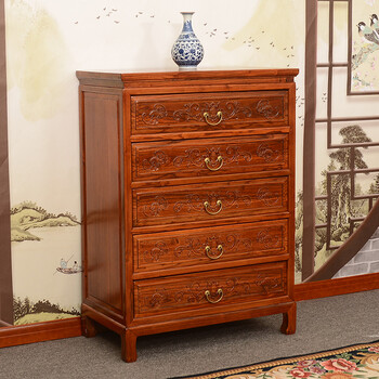 老榆木五斗柜实木五斗柜五斗橱客厅玄关储物柜榆木鞋柜中式仿古抽屉