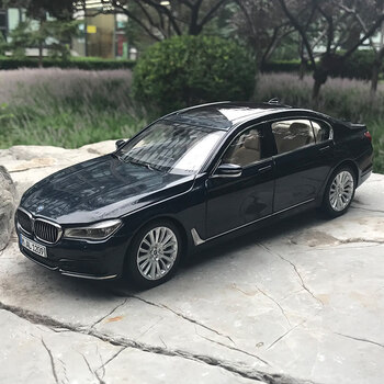 合金原厂 1:18 新宝马750li 豪华轿车 汽车模型 新7系车模 蓝黑色