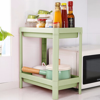 无夕阁 多层简易置物架 厨房置物架 客厅浴室收纳架 落地储物架书架