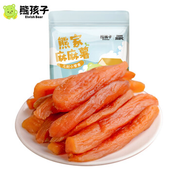 熊孩子 麻麻薯500g/袋 农家自制 红薯干 地瓜干 休闲零食  香甜嚼劲