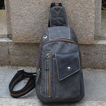 【京推好货】啄木鸟旗舰官方品牌跨肩包男真皮潮牌男包个性头层牛皮