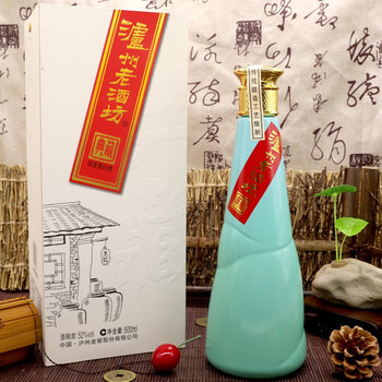 泸州老窖公司出品老酒坊典藏52度浓香型白酒粮食酒礼盒装500ml单瓶