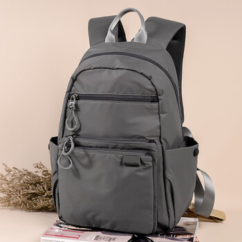Fouvor火狐户外旅行大容量双肩包女牛津布电脑包帆布背包高中大学生防水书包灰色 小款 图片价格品牌报价 京东