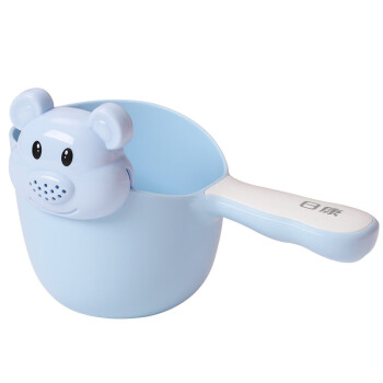 日康水勺宝宝花洒水舀子洗头杯 新生婴儿浴勺小塑料水瓢幼儿童洗澡 蓝色水勺RK3684