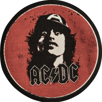 创意唱片圆形地毯 复古客厅书房转椅地垫防滑沙发电脑椅垫子 acdc乐队