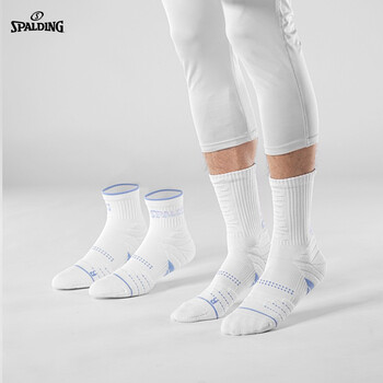 斯伯丁(spalding) 斯伯丁篮球袜子男中筒夏季薄款美式长筒高帮专业
