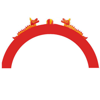 广告活动庆典充气拱门10米12米双龙开业充气门婚庆龙凤气球彩虹门定制