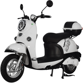 金龟王电动车踏板电动车小龟王双人踏板摩托车助力车 白色 整车 60v