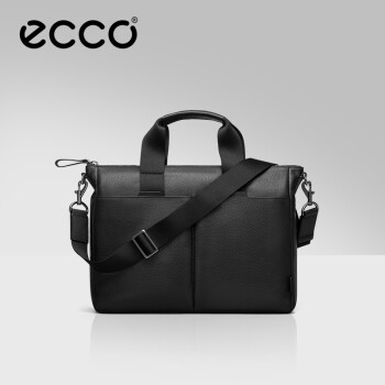 ECCO爱步单肩公文包商务手提大包包男女同款彼悦9105363 黑色 