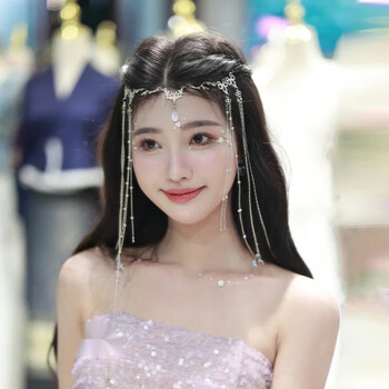 mathderay赵露思同款异域风情头饰古风汉服流苏发饰额饰眉心坠面帘