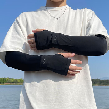 冰袖男士夏季防紫外线开车骑行护臂手臂手套户外钓鱼防晒冰丝袖套 mtf
