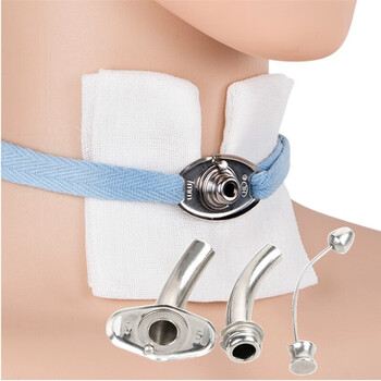 气切套管 全喉金属钛合金气管套管 半喉全喉手术金属气管切开套管