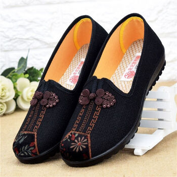 小脚老太太鞋老北京布鞋女单鞋中老年妈妈平底透气软底33小码34奶奶