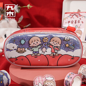 九木杂物社卓大王像素拼图大容量笔袋趣味亮片创意学生文具礼物益智