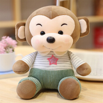 可爱猴子毛绒玩具小猴子玩偶小公仔生肖猴布偶布娃娃婚礼抛洒 五角星